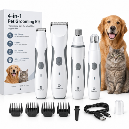 4-in-1 Pet Grooming Kit