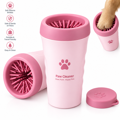 Pink Dog Drinking Water Bowl